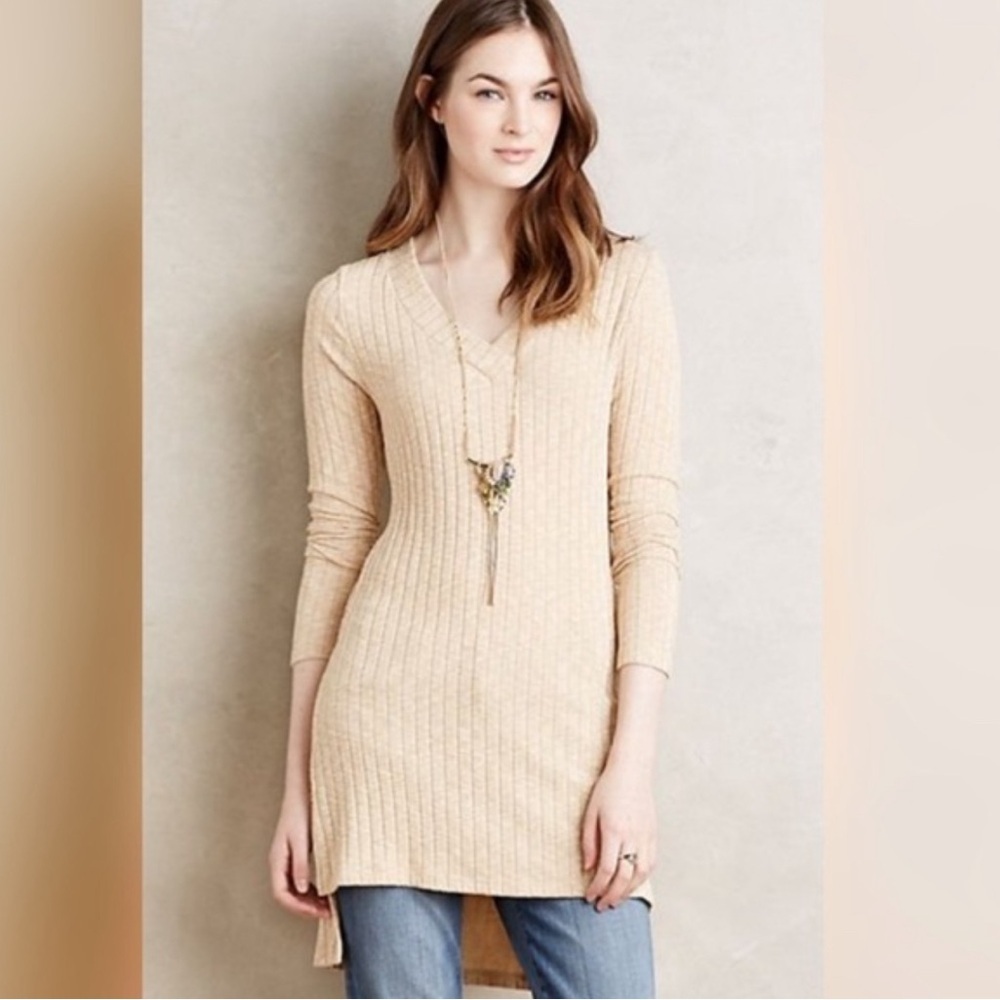 Anthropologie - Deletta beige tunic